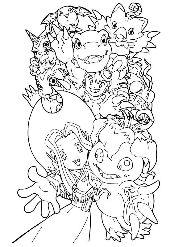 digimon coloring pages printable Coloring4free