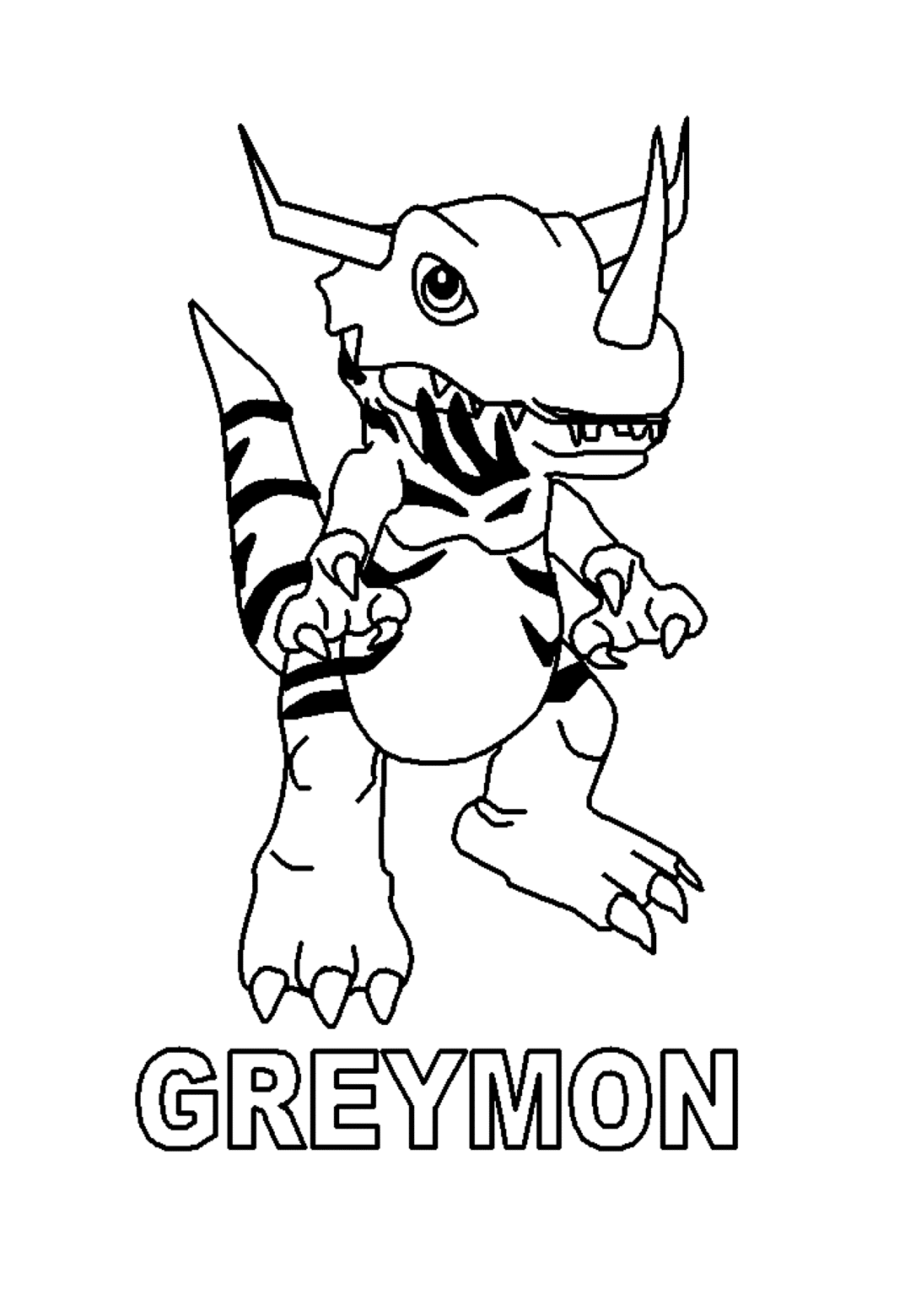 digimon greymon coloring pages Coloring4free