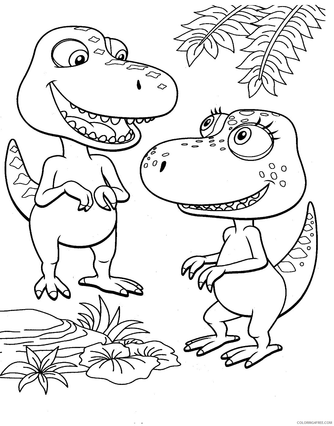 dinosaur train coloring pages buddy and annie Coloring4free