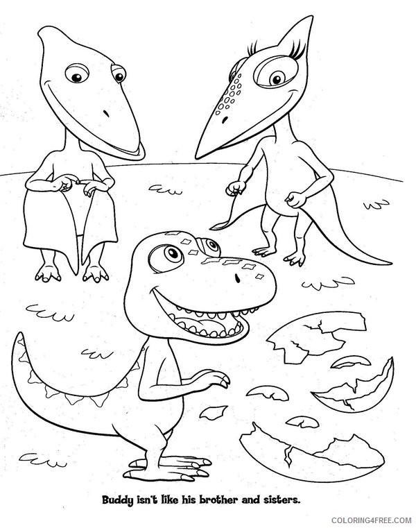 dinosaur train coloring pages buddy don shiny Coloring4free