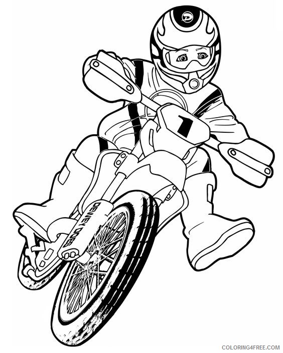 dirt bike coloring pages for kids Coloring4free