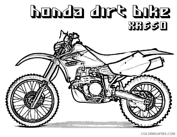 dirt bike coloring pages honda Coloring4free