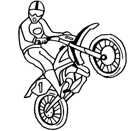 dirt bike coloring pages standing Coloring4free
