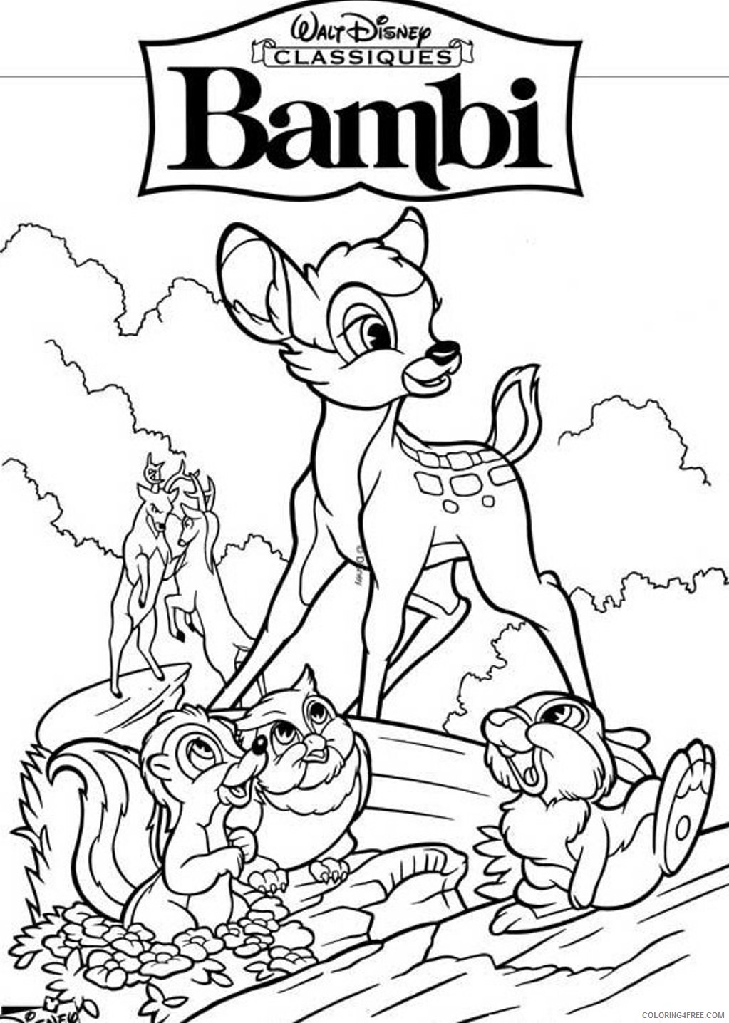 disney bambi coloring pages to print Coloring4free