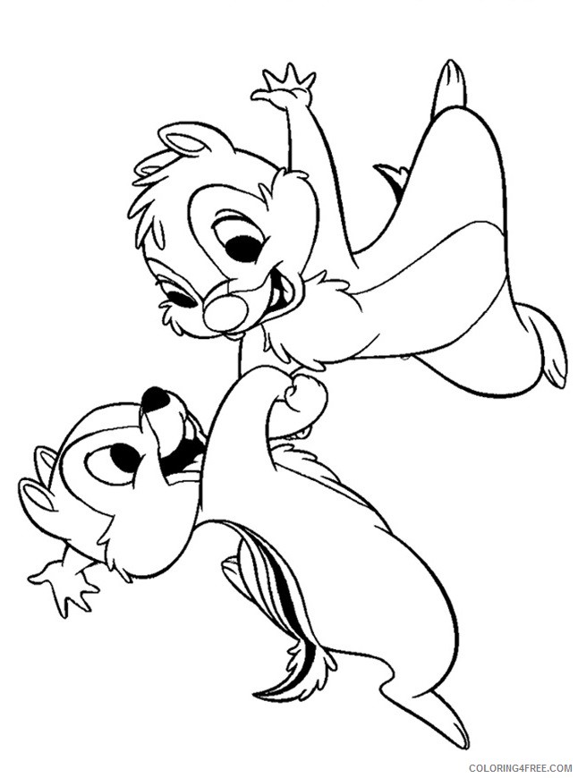 disney characters coloring pages chip and dale Coloring4free