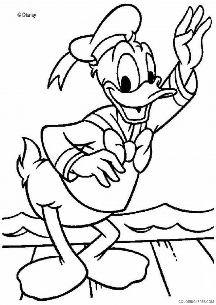 disney characters coloring pages donald duck Coloring4free