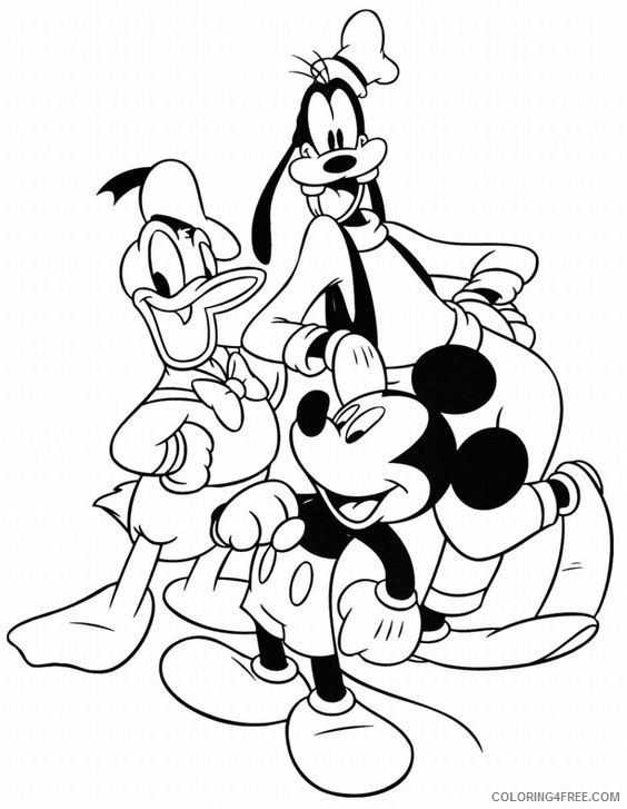 disney characters coloring pages mickey and friends Coloring4free