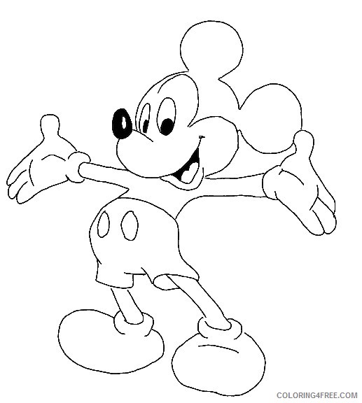disney characters coloring pages mickey mouse Coloring4free
