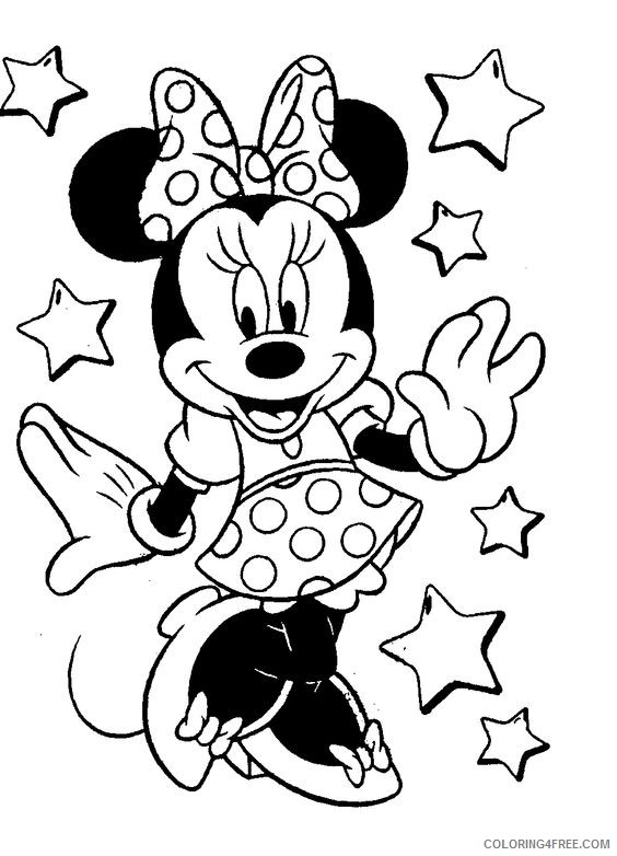disney characters coloring pages minnie mouse Coloring4free