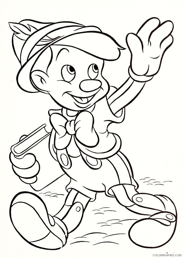 disney characters coloring pages pinocchio Coloring4free