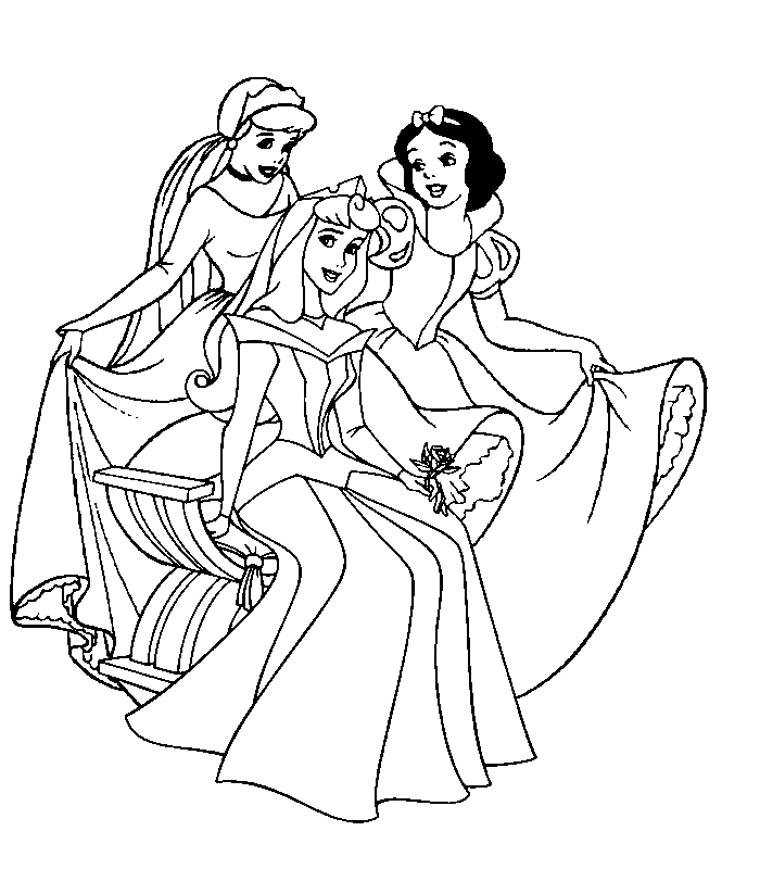 disney characters coloring pages princesses Coloring4free