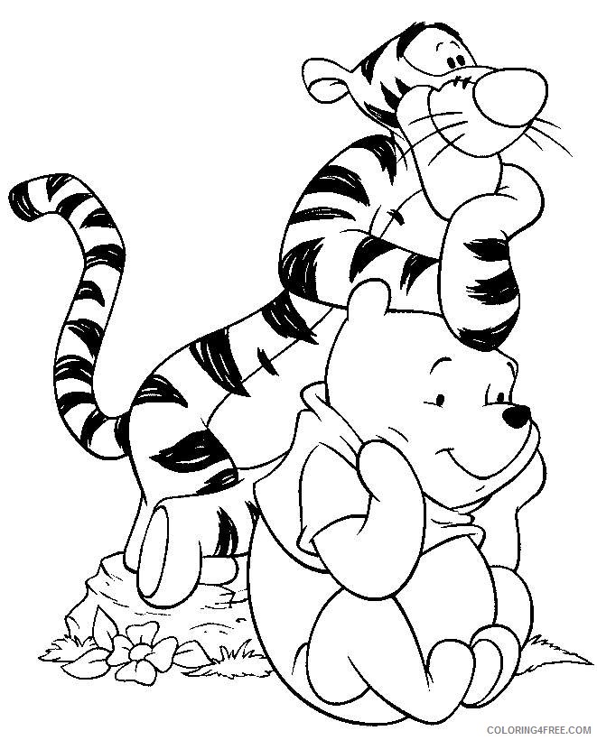 disney characters coloring pages tigger and pooh Coloring4free
