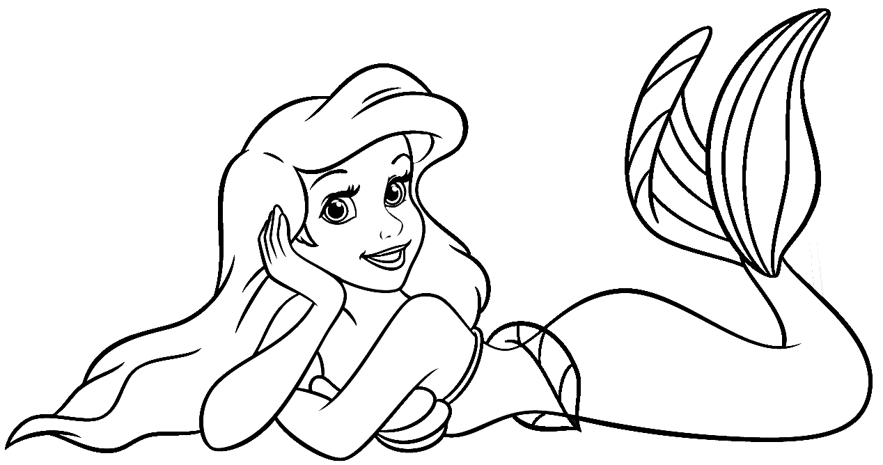 disney coloring pages little mermaid ariel Coloring4free