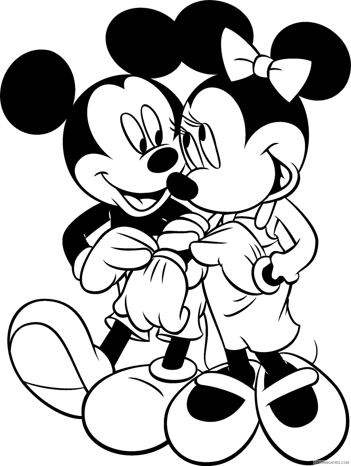 disney coloring pages mickey and minnie mouse Coloring4free