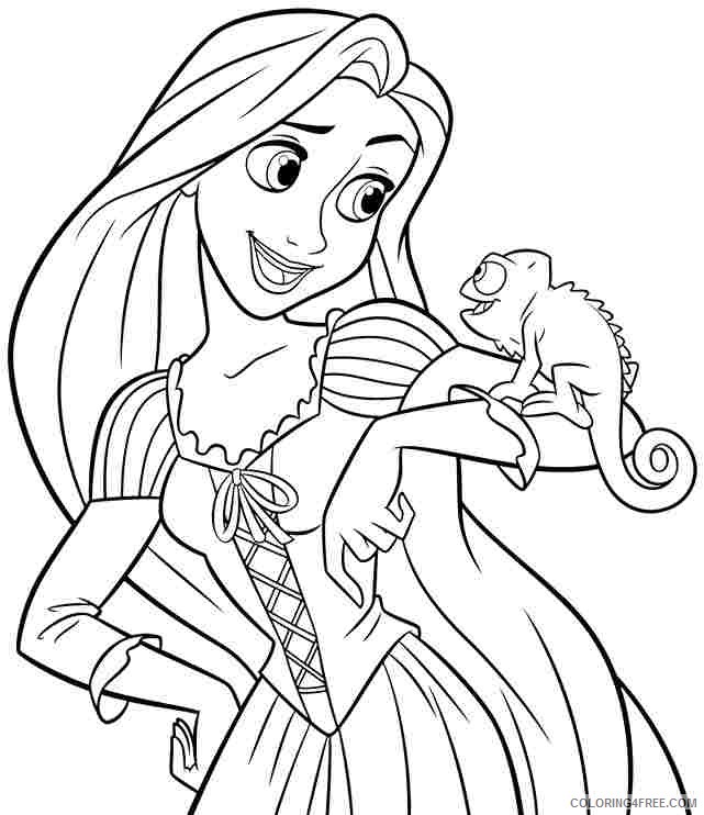 disney coloring pages tangled Coloring4free