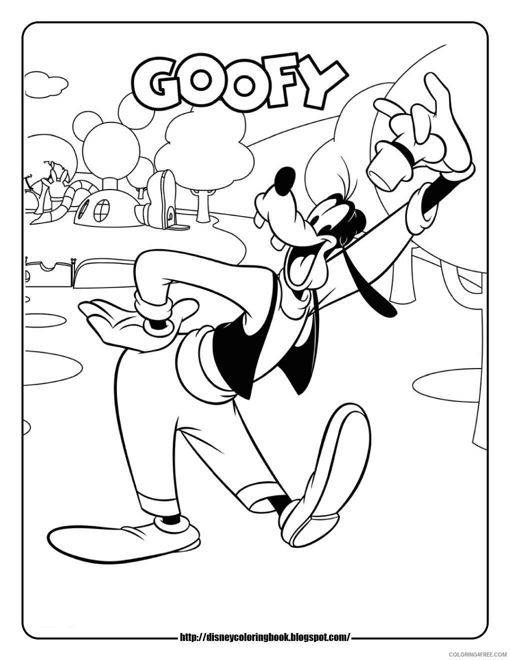 disney junior coloring pages goofy clubhouse Coloring4free