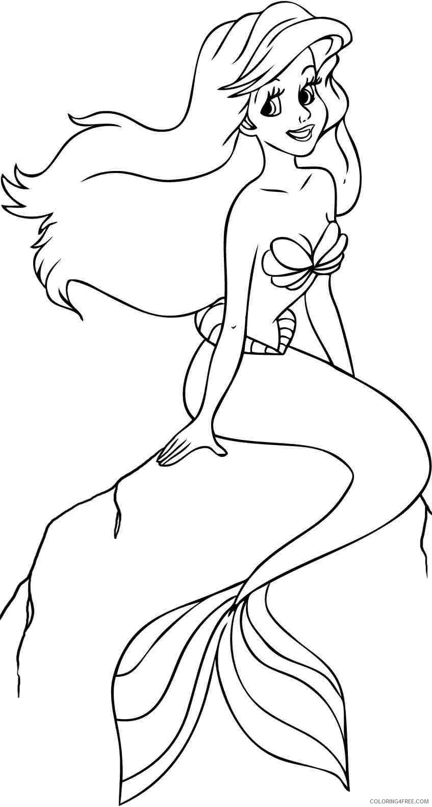 disney little mermaid coloring pages ariel Coloring4free