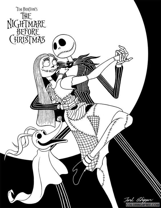 disney nightmare before christmas coloring pages Coloring4free
