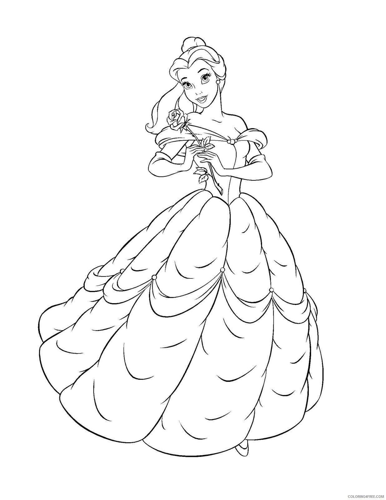 disney princess belle coloring pages Coloring4free