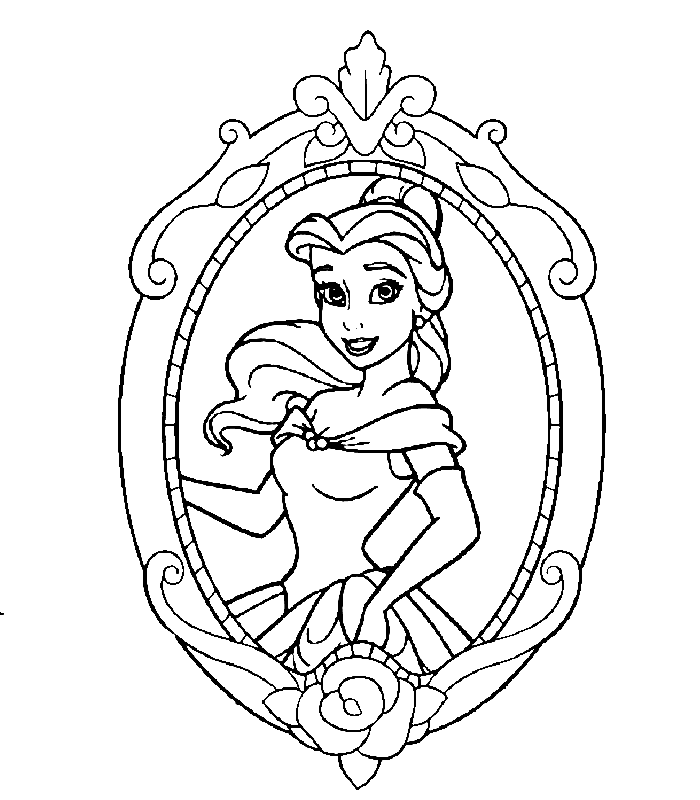disney princesses belle coloring pages Coloring4free