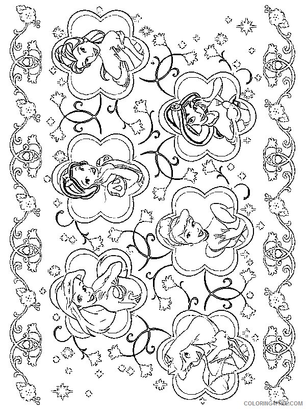 disney princesses coloring pages for adults Coloring4free
