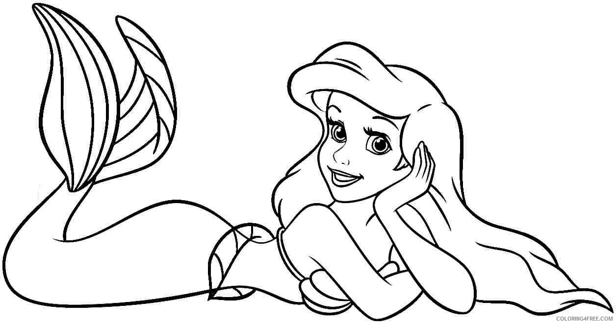 disney princesses coloring pages little mermaid Coloring4free