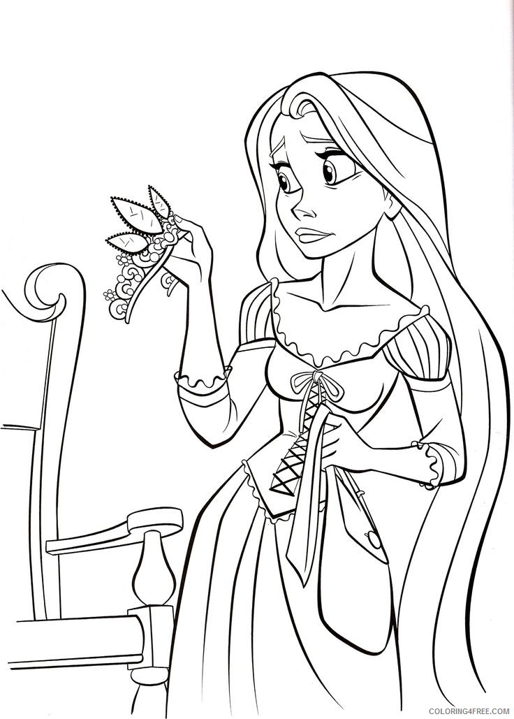 disney princesses coloring pages rapunzel Coloring4free