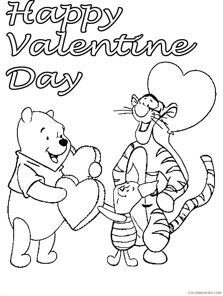 disney valentines day coloring pages Coloring4free