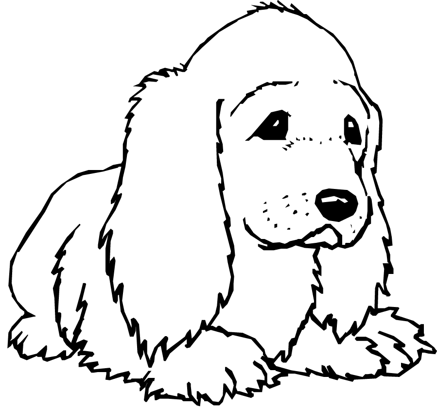 dog coloring pages cute puppy Coloring4free