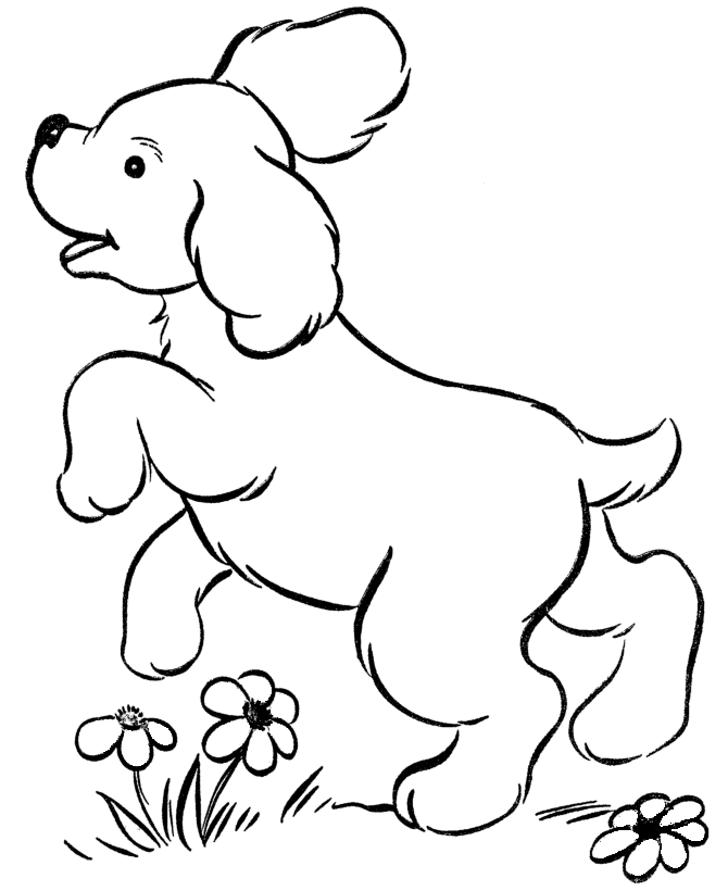 dog coloring pages playful puppy Coloring4free