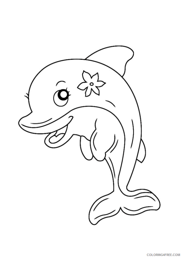 dolphin coloring pages for girls Coloring4free