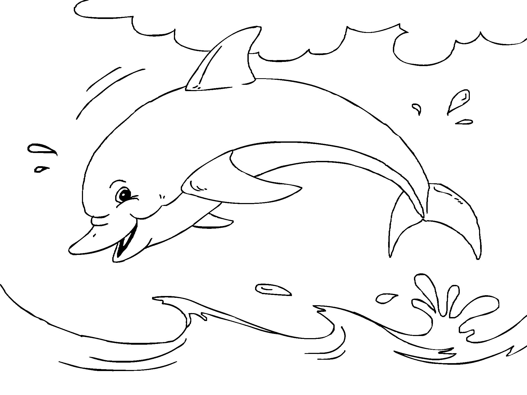 dolphin coloring pages out of water Coloring4free
