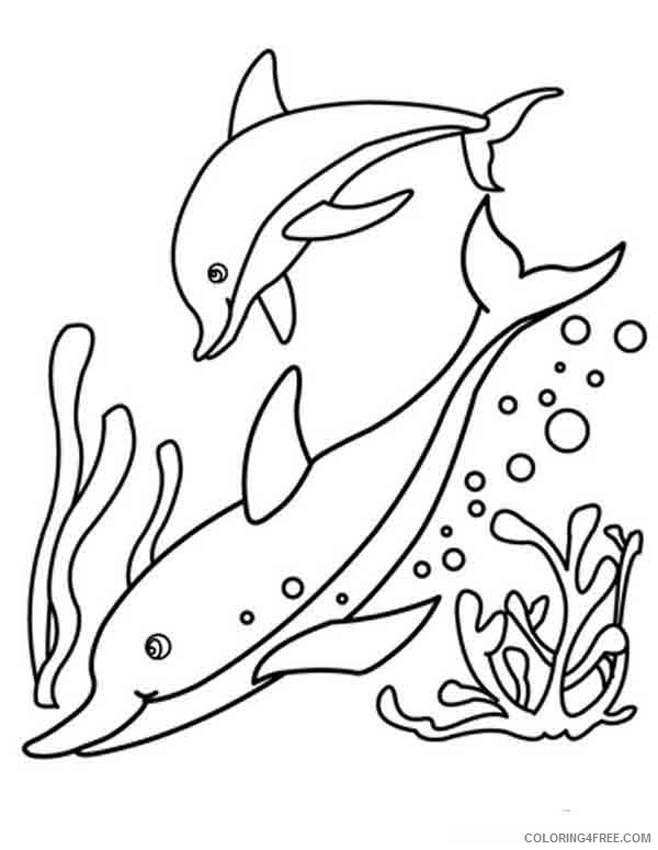 dolphin coloring pages swimming underwater Coloring4free