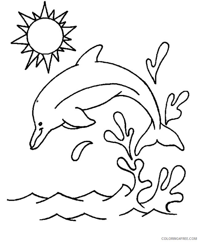 dolphin out of water coloring pages Coloring4free