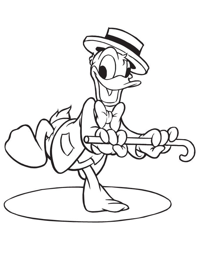 donald duck coloring pages dancing Coloring4free