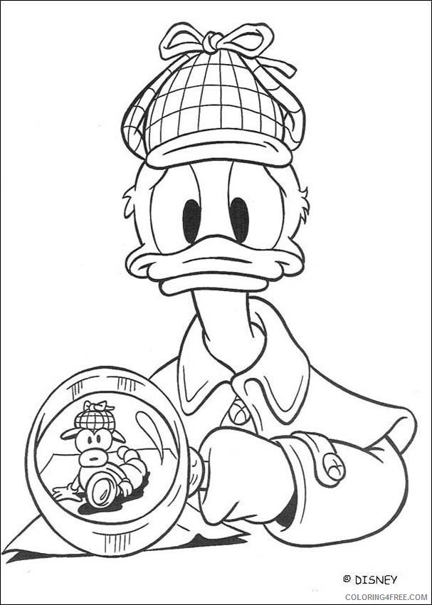 donald duck coloring pages detective Coloring4free