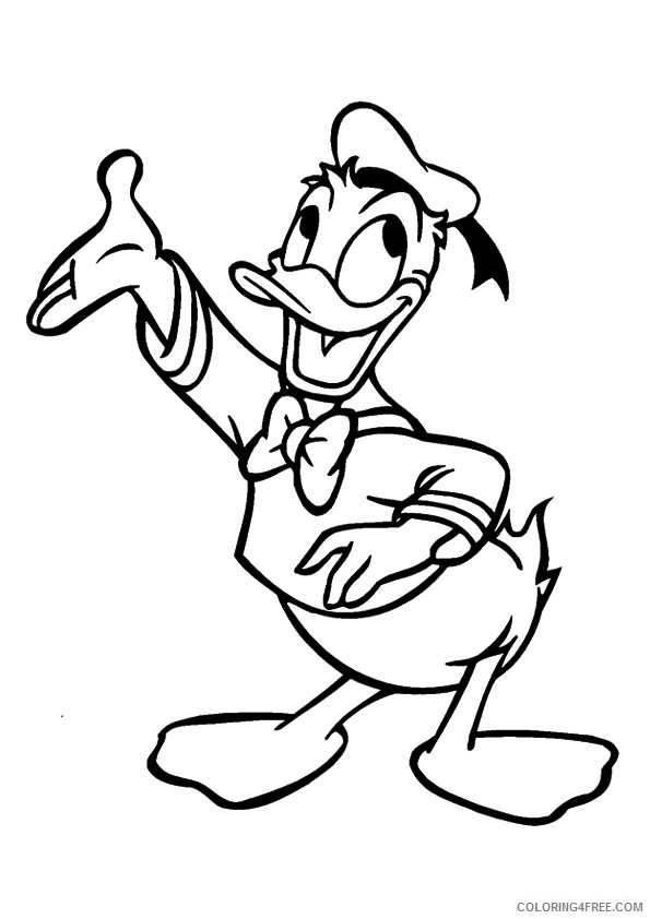 donald duck coloring pages happy Coloring4free