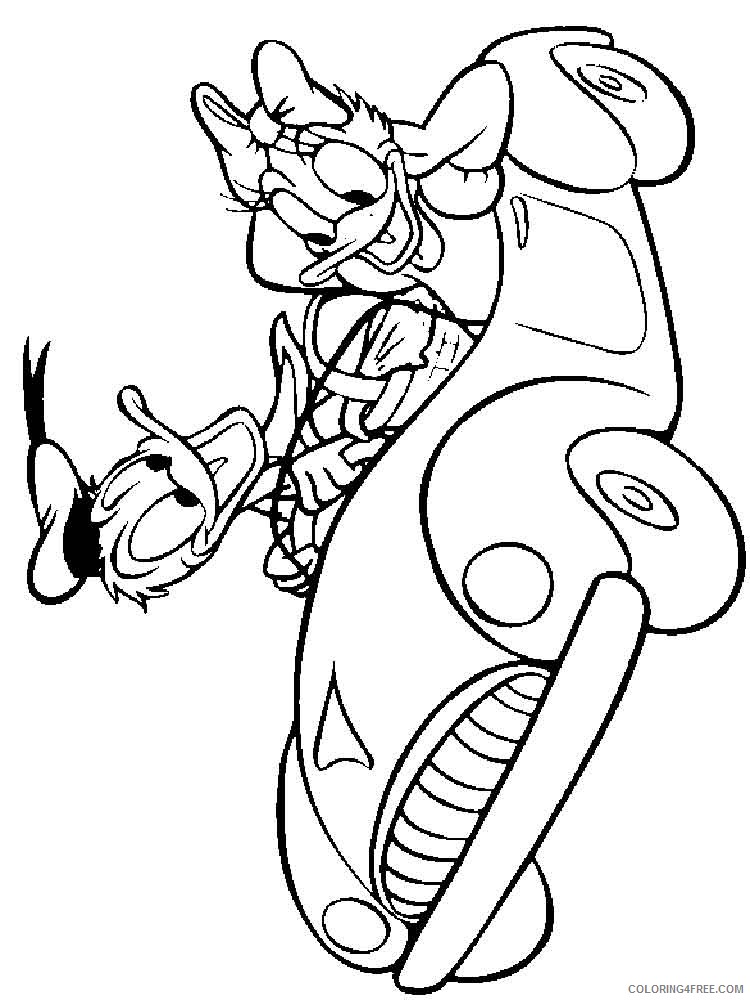 donald duck coloring pages with daisy in car Coloring4free