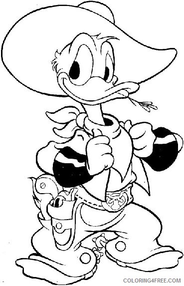 donald duck cowboy coloring pages Coloring4free