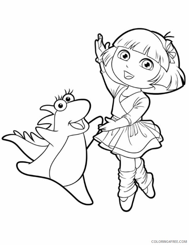 dora coloring pages dora and isa Coloring4free
