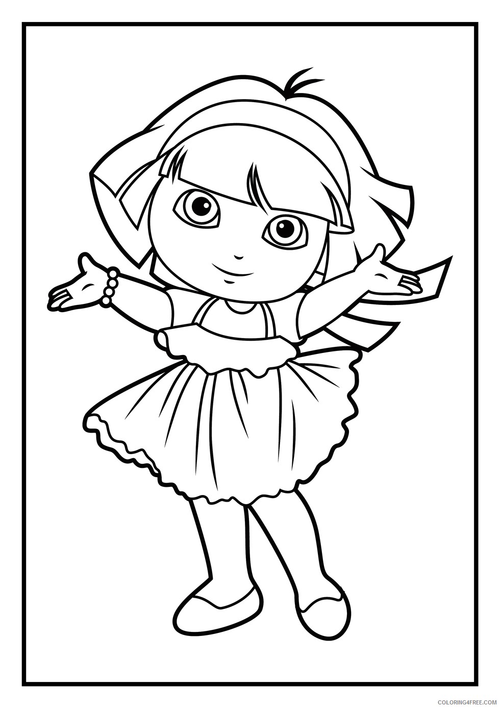 dora coloring pages for kids Coloring4free