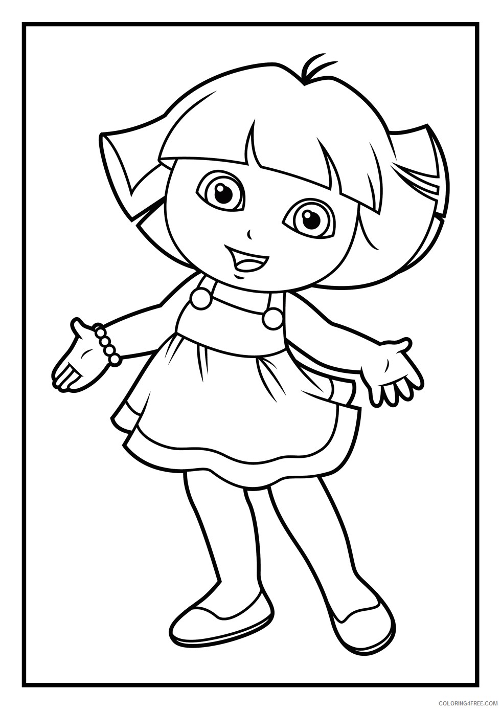 dora coloring pages to print Coloring4free