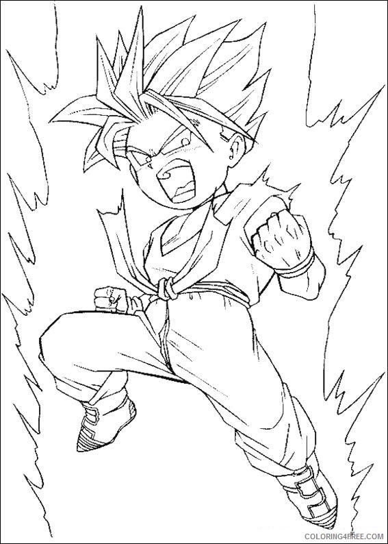 dragon ball z coloring pages printable Coloring4free