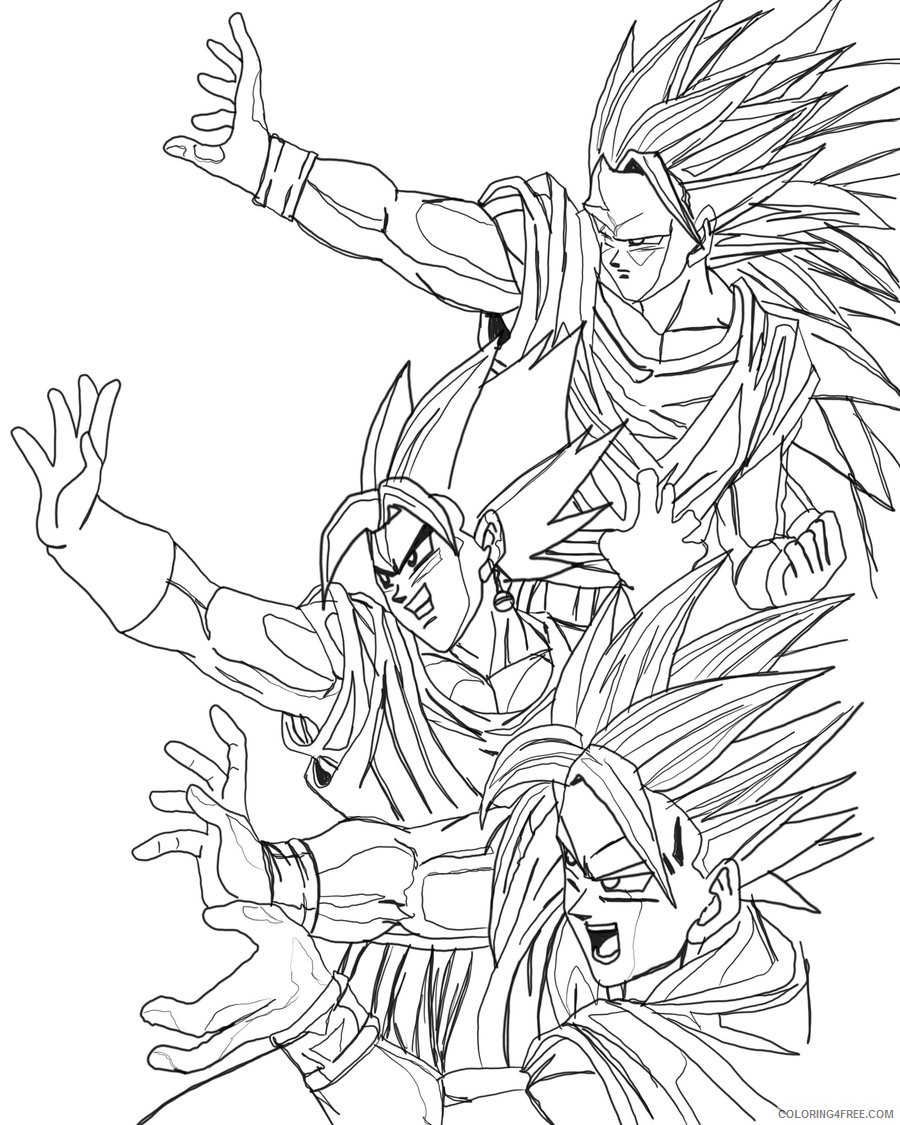 dragon ball z coloring pages to print Coloring4free