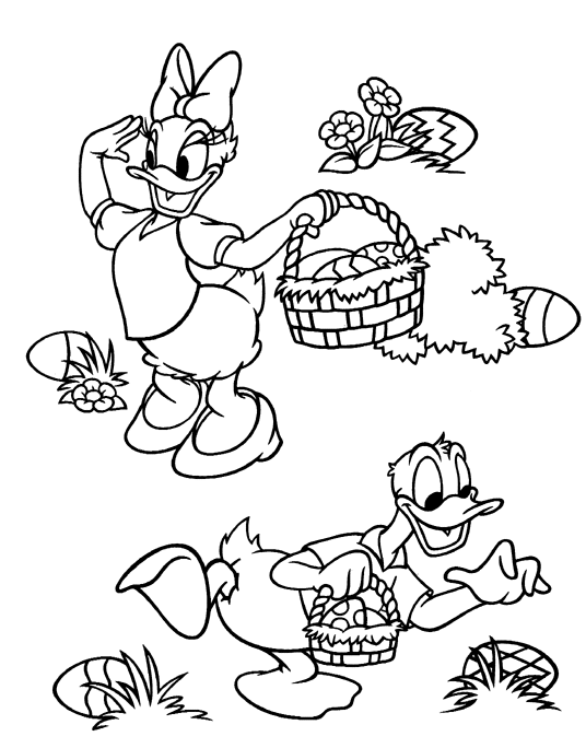 easter coloring pages donald duck Coloring4free
