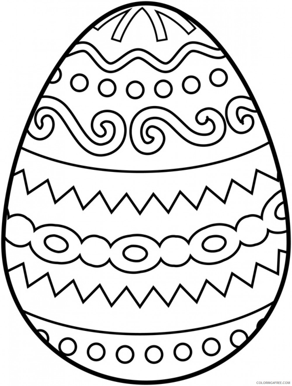 easter coloring pages egg free Coloring4free