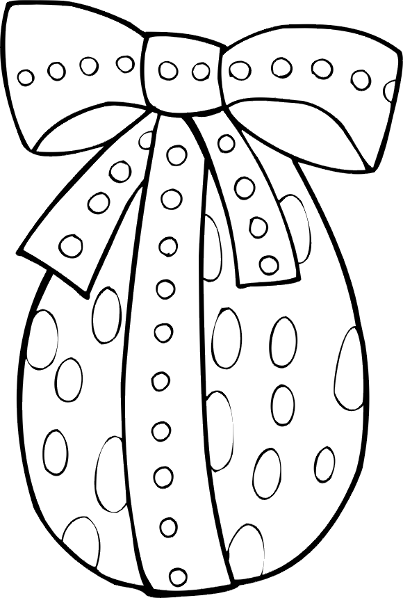 easter coloring pages egg ribbon Coloring4free