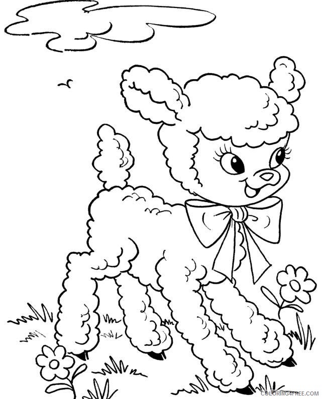 easter coloring pages lamb to print Coloring4free