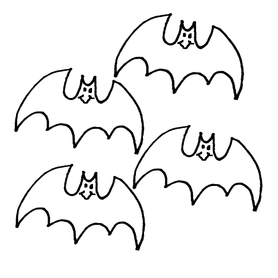 easy bat coloring pages for kids Coloring4free