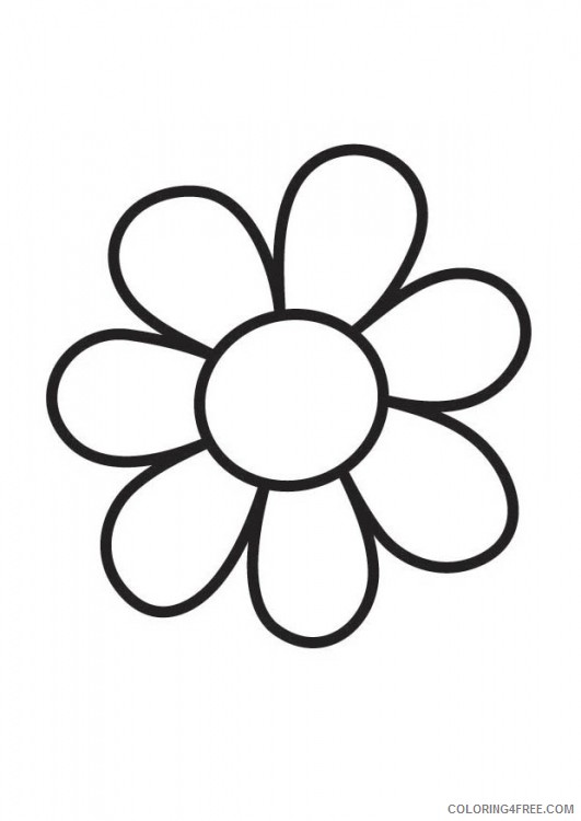 easy flower coloring pages for toddlers Coloring4free
